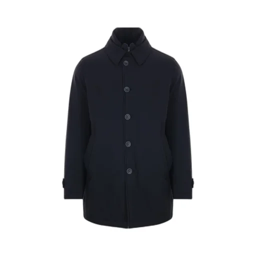 Buttoned Layered Effect Coat