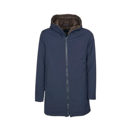 High-Neck Hooded Coat