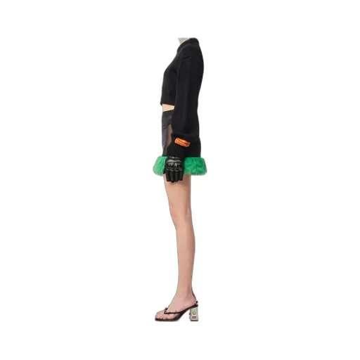 Faux-Fur Straight Skirt