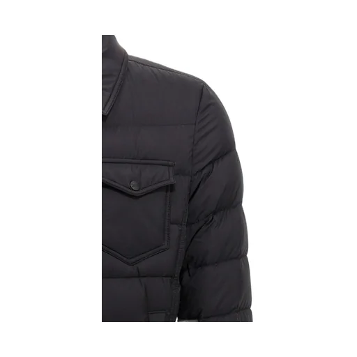 Snap-Buttoned Quilted Down Jacket