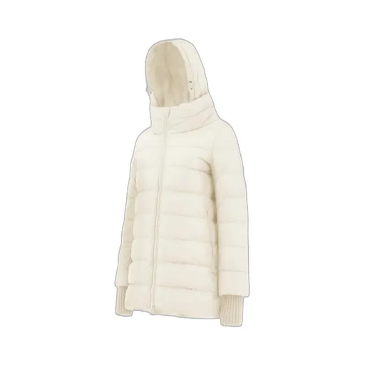 Zip-Up Hooded Down Jacket