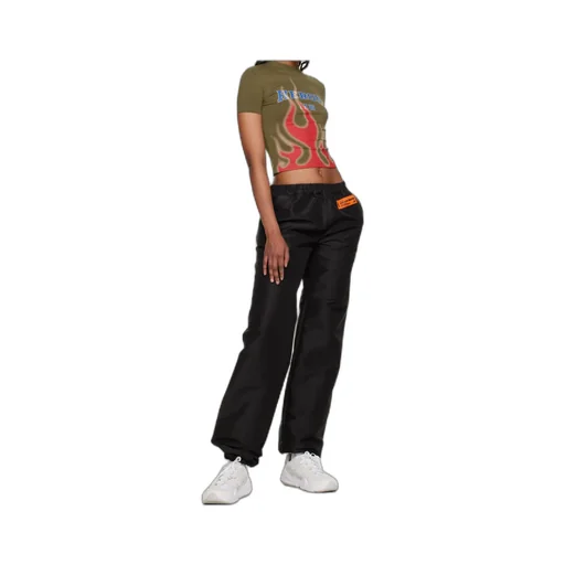 Logo Patch Wide Leg Pants