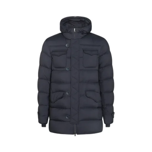 Long-Sleeved Hooded Padded Jacket