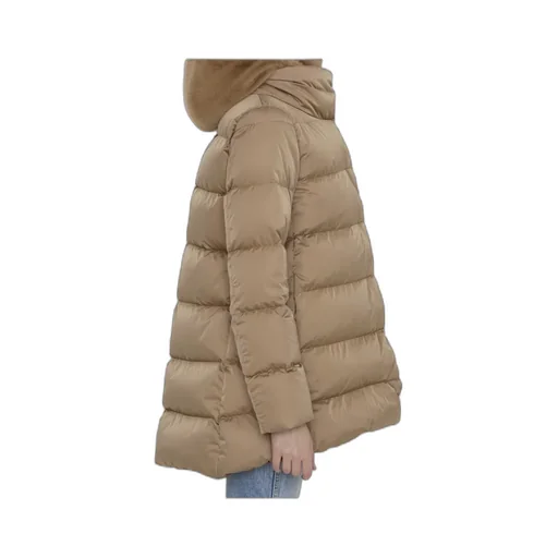 Hooded Quilted Down Coat