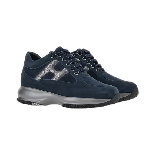 Interactive Round Toe Lace-Up Sneakers