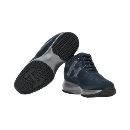 Interactive Round Toe Lace-Up Sneakers