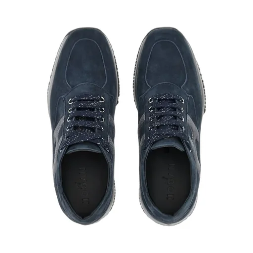 Interactive Round Toe Lace-Up Sneakers