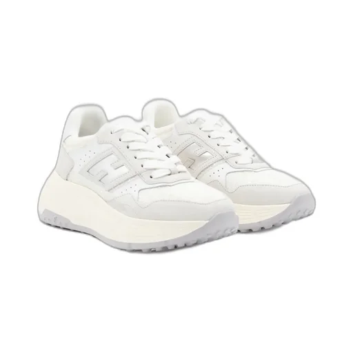 Panelled Lace-Up Sneakers