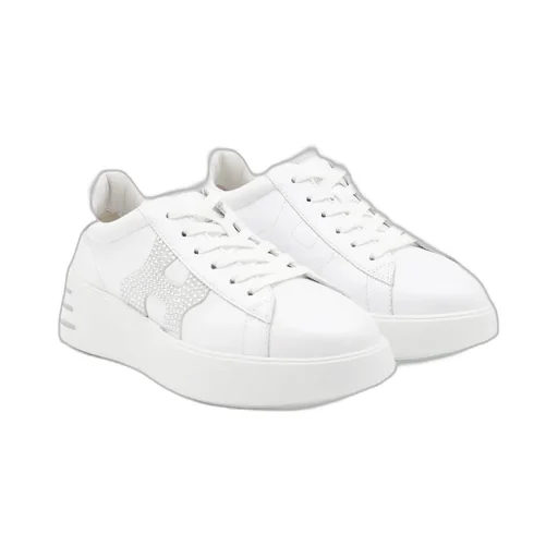 Logo Embellished Lace-Up Sneakers