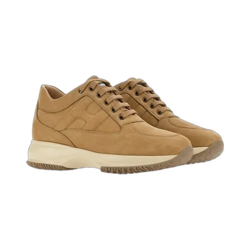 Interactive Lace-Up Leather Sneakers