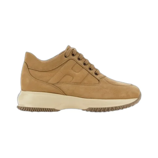 Interactive Lace-Up Leather Sneakers