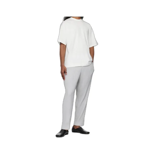 Pleated Straight-Leg Trousers