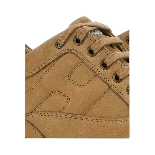 Interactive Lace-Up Leather Sneakers