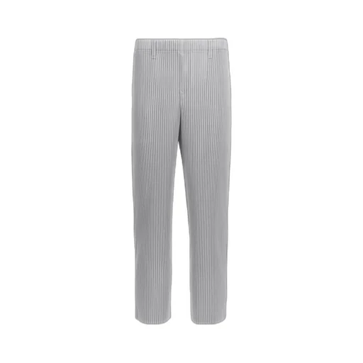 Pleated Straight-Leg Trousers