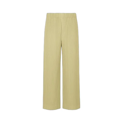 Plissé-Effect Wide-Leg Trousers