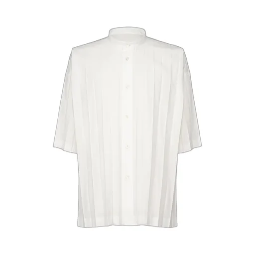 Short Sleeved Pleated Edge Shirt