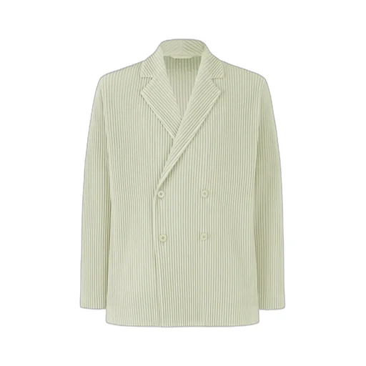 Double Breasted Pleated Tailored Blazer