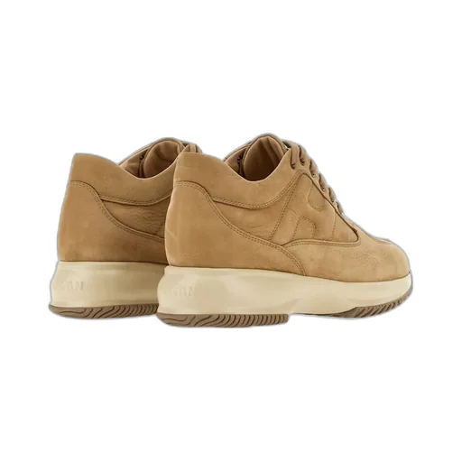 Interactive Lace-Up Leather Sneakers