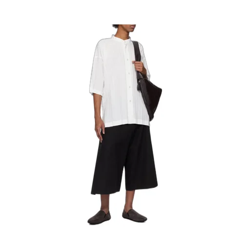 Short Sleeved Pleated Edge Shirt