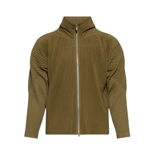 Pleated High Neck Jacket