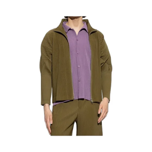 Pleated High Neck Jacket