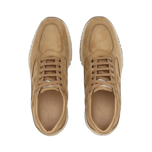 Interactive Lace-Up Leather Sneakers