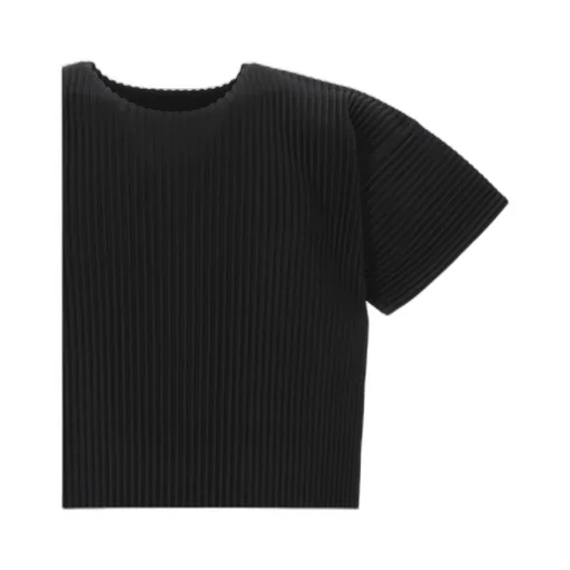 Pleated Crewneck T-Shirt