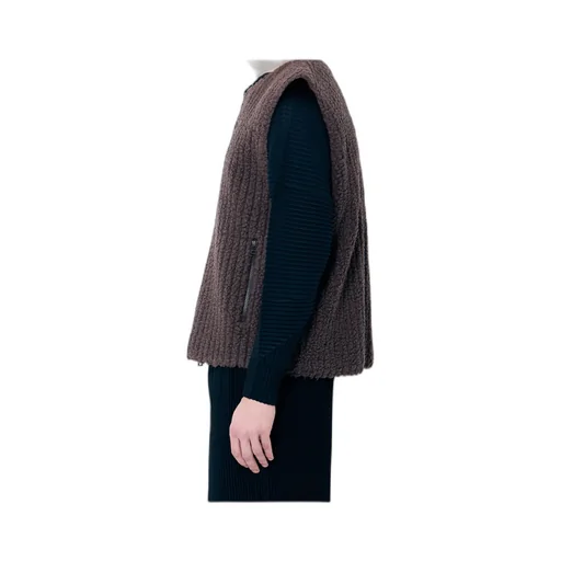 Fleeced Pleats Gilet
