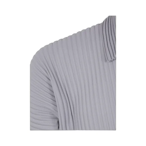 Pleated Split Neck Polo Shirt