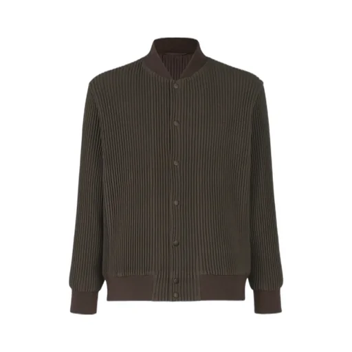 Button-Detailed Pleated Jacket