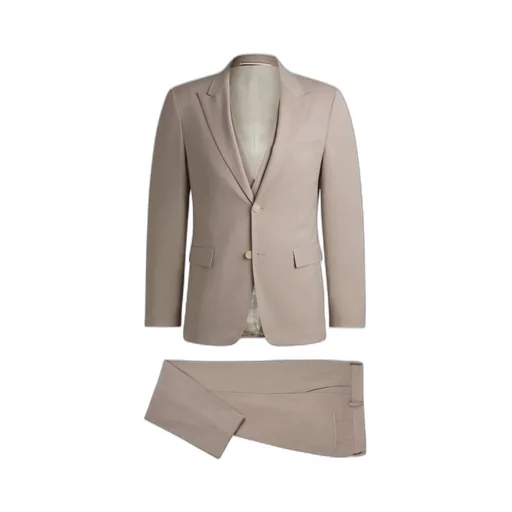 Micro-Patterned Stretch Cloth Three-Piece Suit