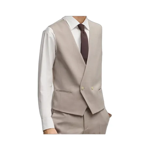 Micro-Patterned Stretch Cloth Three-Piece Suit