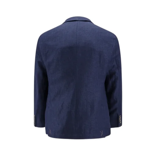 Double-Breasted Herringbone Blazer