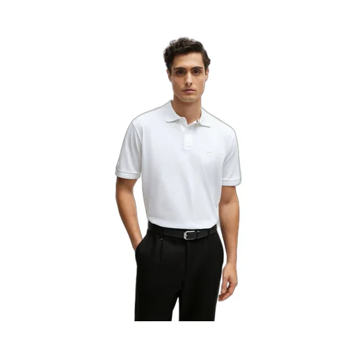 Embroidered Monogram Cotton Polo Shirt