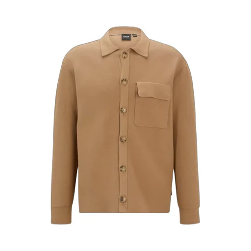 C-Delwino Relaxed Fit Knitted Overshirt In Cotton