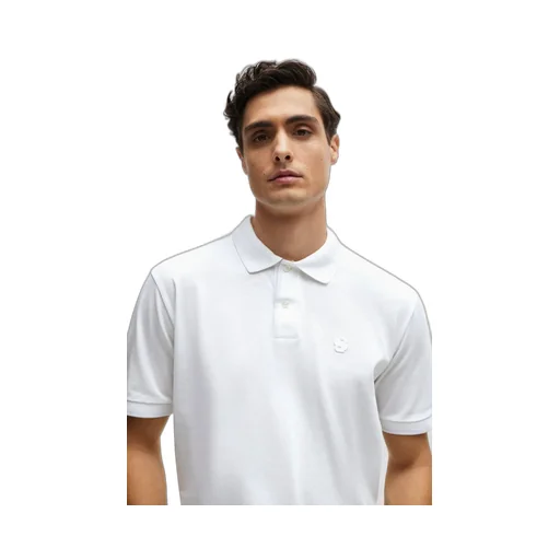 Embroidered Monogram Cotton Polo Shirt