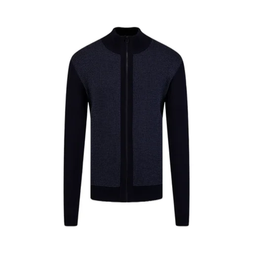 Zip-Up Knitted Cardigan