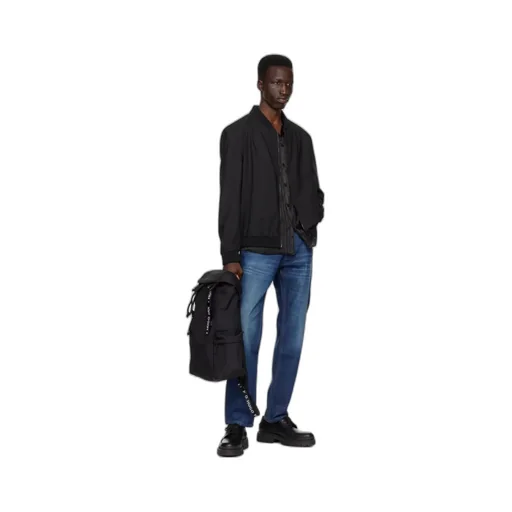 Right-Collar Zipper Casual Jacket