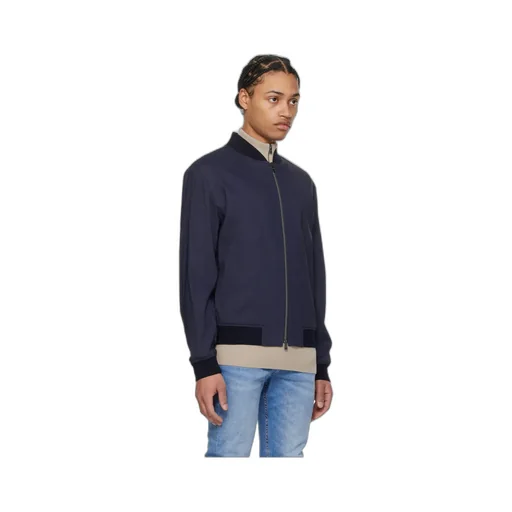 Right-Collar Zipper Casual Jacket