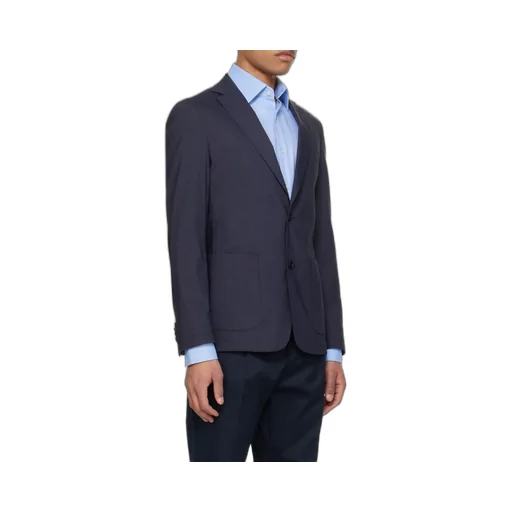Single-Breasted Linen-Blend Blazer