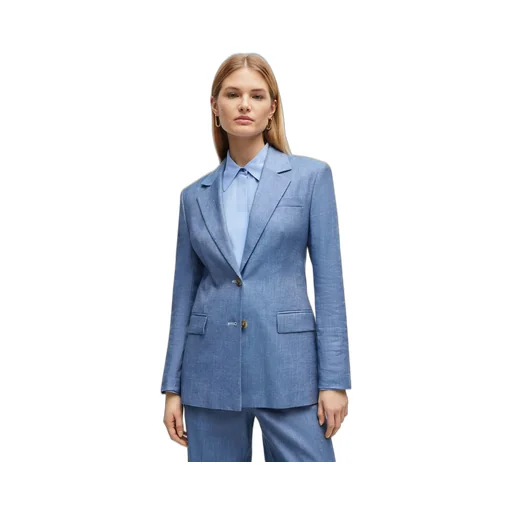 Single-Breasted Twill Blazer