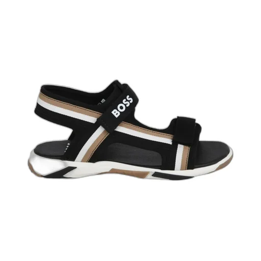 Striped Touch-Strap Sandals