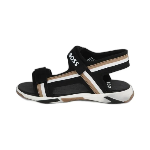 Striped Touch-Strap Sandals