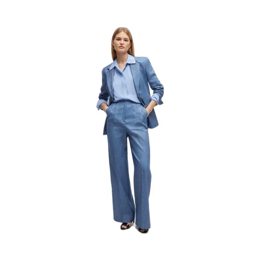 High-Waist Wide-Leg Trousers