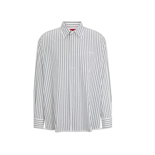 Striped Cotton Poplin Oversized Shirt