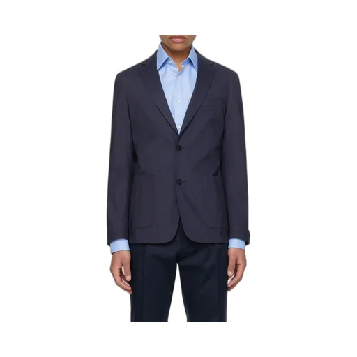 Single-Breasted Linen-Blend Blazer