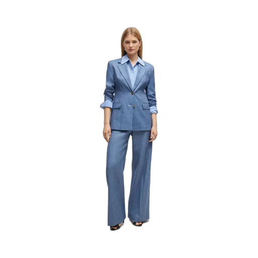 Single-Breasted Twill Blazer