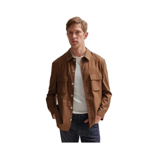 MÉLange-Effect Shirt Jacket