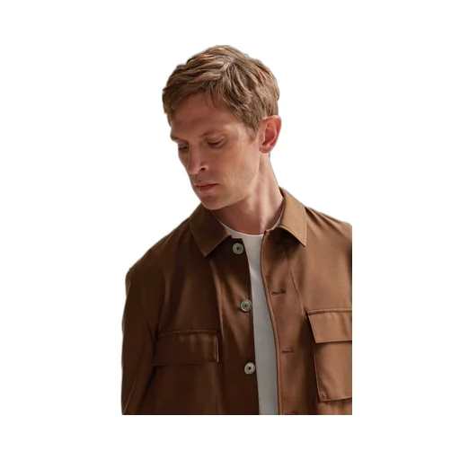 MÉLange-Effect Shirt Jacket