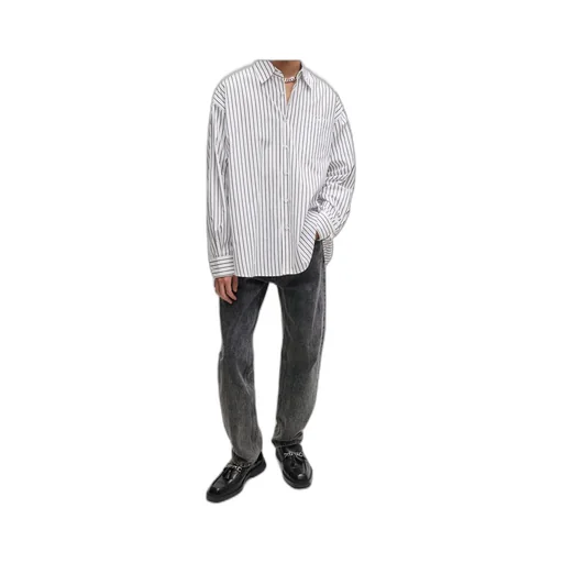 Striped Cotton Poplin Oversized Shirt